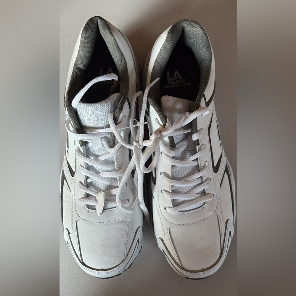 L.A. Gear Circuit Men's Training Shoes White/Gray (12)